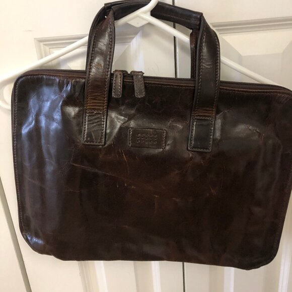 Moore & Giles Slim Portfolio Briefcase Brown Leather NEW with dust bag - Picture 12 of 12